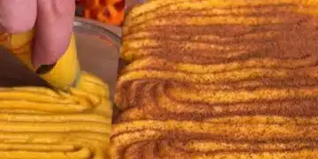Торта с жълт крем и канела