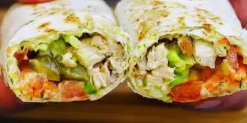 Вкусна тортила с пиле и зеленчуци