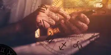 Човек с телефон и астрология