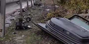 Разрушена сцена от инцидент