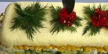 Салата с яйца и царевица