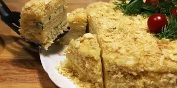 Салата торта Наполеон за предястие. Вкусна рецепта за предястие за вашата празнична трапеза! 2