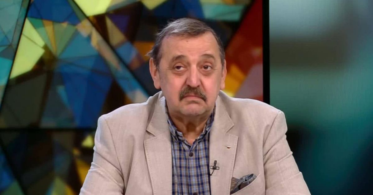 Тодор Кантарджиев с апел: болните деца да останат вкъщи Мъж с мустаци, сако и карирана риза в телевизионно студио.