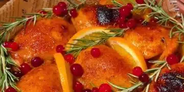 Печено пиле с портокали: месото става крехко, сочно и ароматно 2
