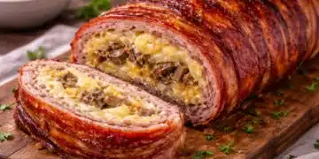 Истински хит за вечеря: руло с бекон, картофи и кайма – готово ястие и гарнитура в едно, подходящо и за замразяване 5