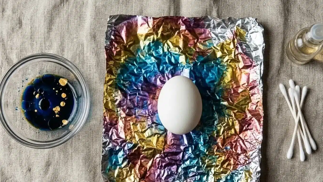 Космически мрамор или злато? Два начина за боядисване на яйца с фолио, които ще впечатлят всички 2