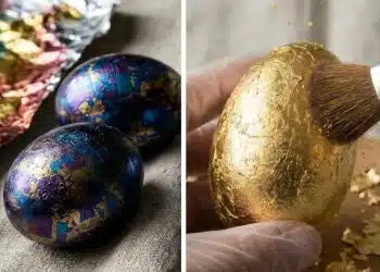 Космически мрамор или злато? Два начина за боядисване на яйца с фолио, които ще впечатлят всички 13